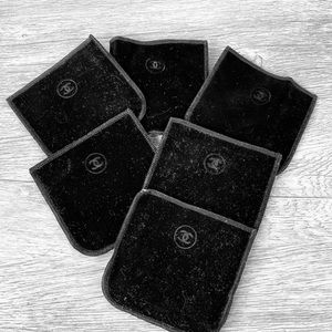 6 felt Chanel pouches for makeup